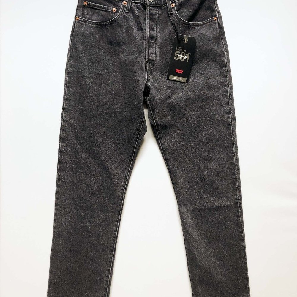 Levi's Premium 501® ORIGINAL CROPPED WOMEN'S JEANS / Washed Black Jeans Size 30